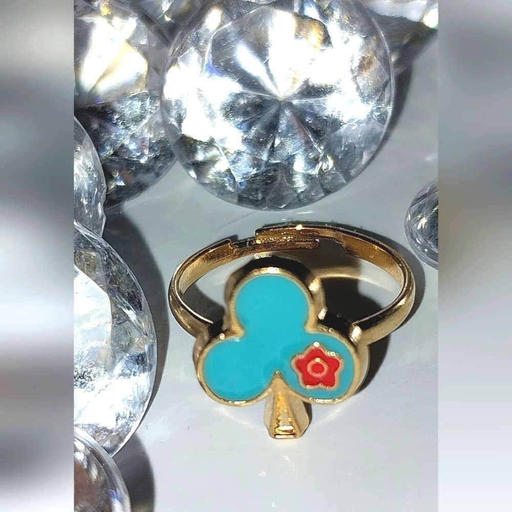 Super cute girls jeweled adjustable ring